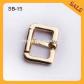 SB15 Custom Gold color flat pin bag buckle ,metal buckle for handbags